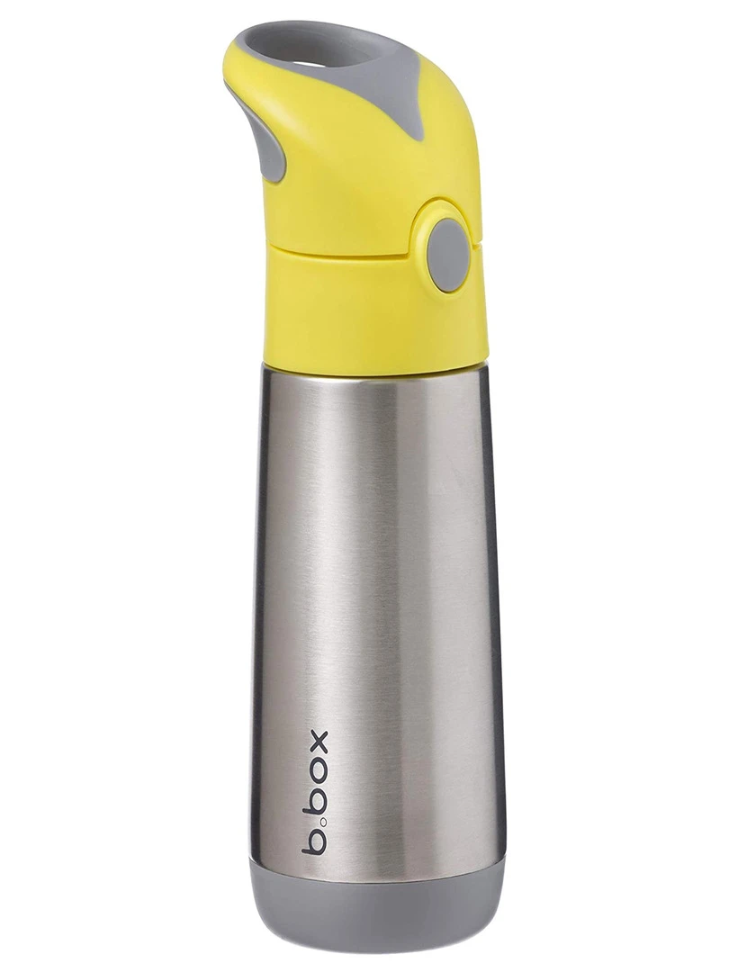 Gourde Enfant Isotherme Avec Paille Jaune