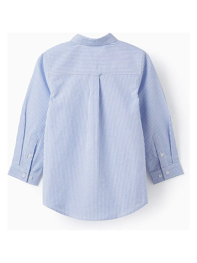 Chemise en Coton à Rayures pour Garçon 'ZY' manches longues ROYALS OFF DUTY Bleu clair