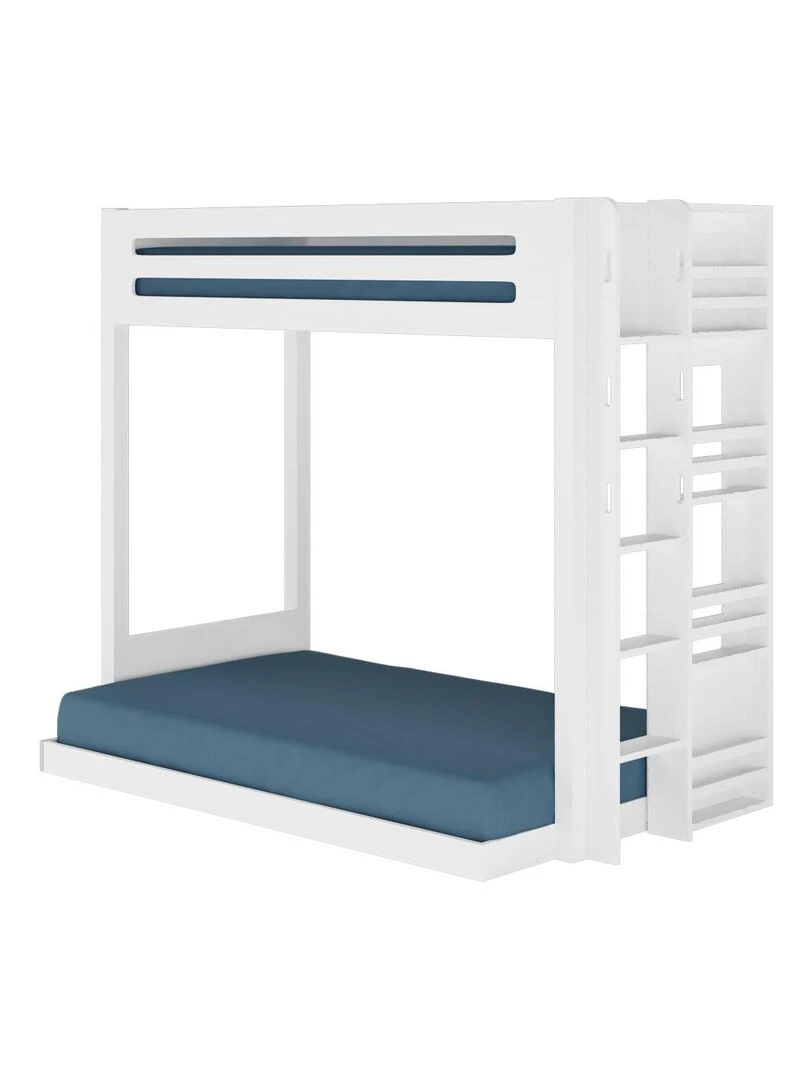 Lit superposé 3 places Montessori Isa   AKITEN RETAIL   Blanc Blanc