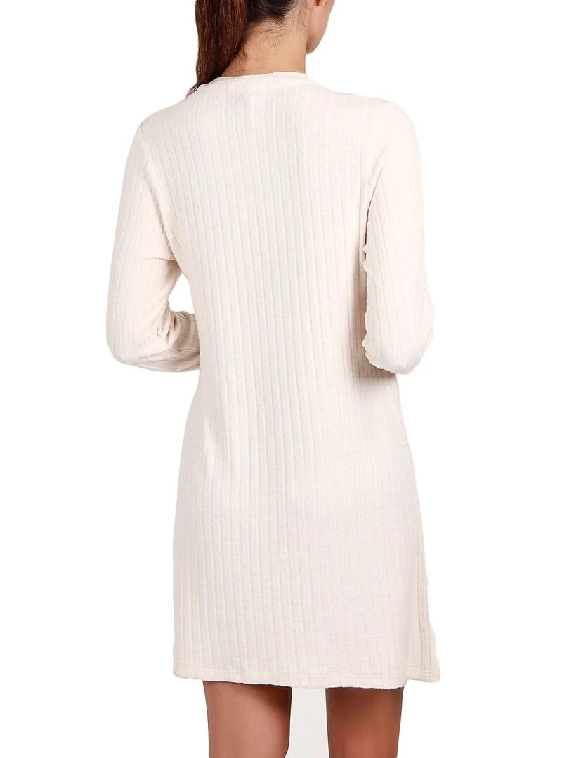 Chemise de nuit manches longues Soft Forest ivoire Ecru