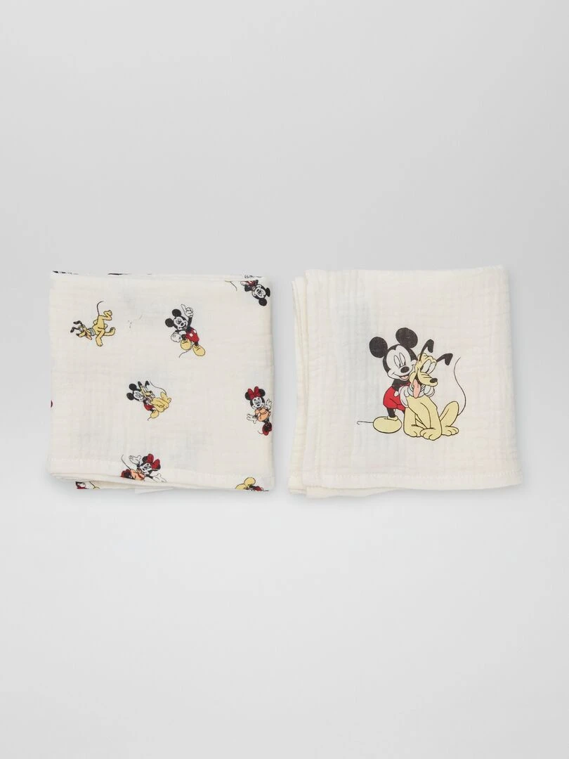 Lot de 2 langes 'Mickey' 'Disney'   Beige / Mickey