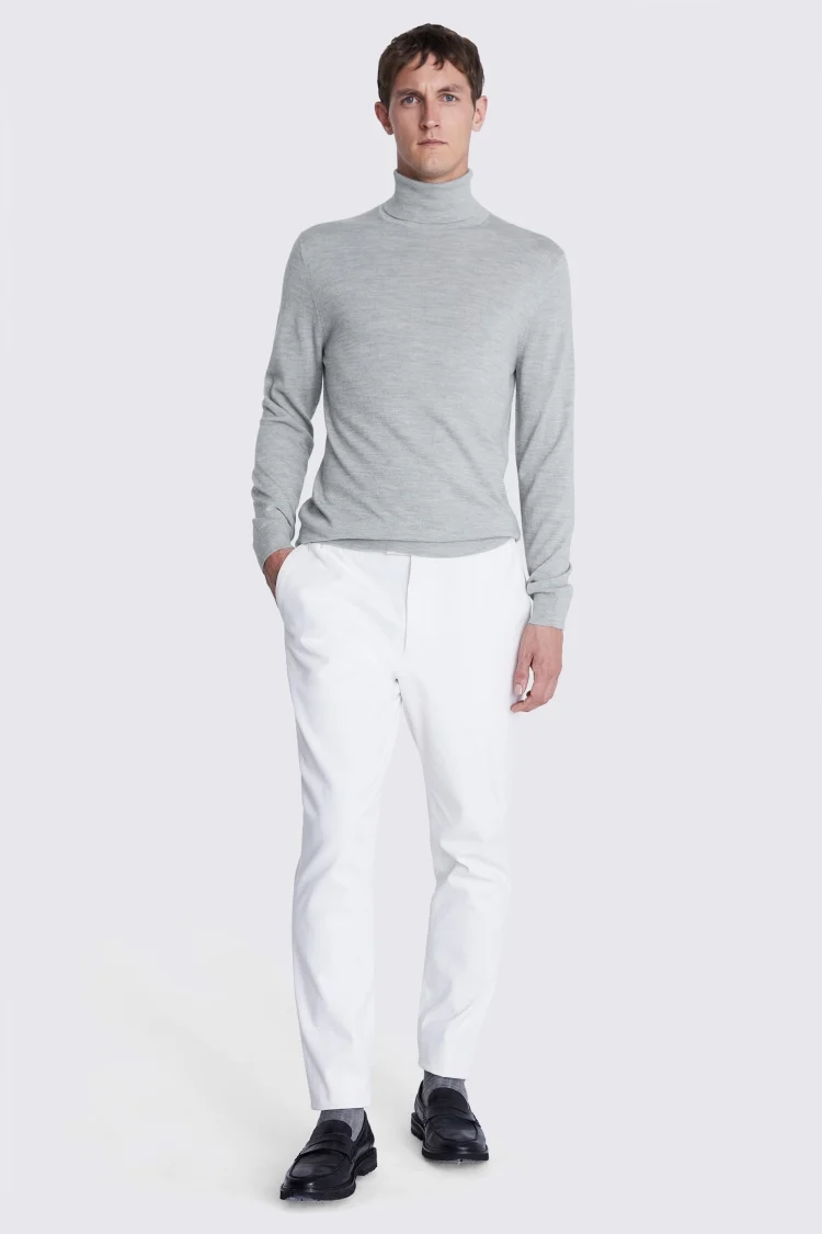 Navy Merino Crew Neck Jumper   Buy Online at Moss