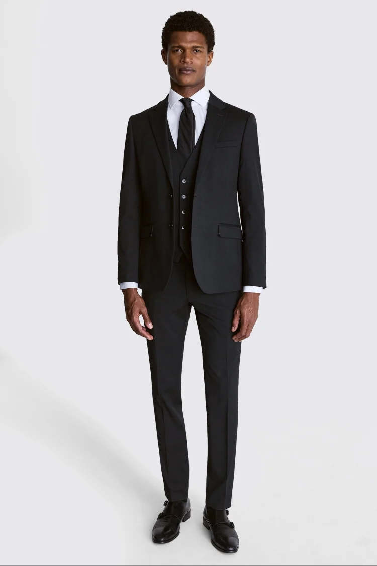 Tailored Fit Grey Stretch Jacket   Buy Online at Moss