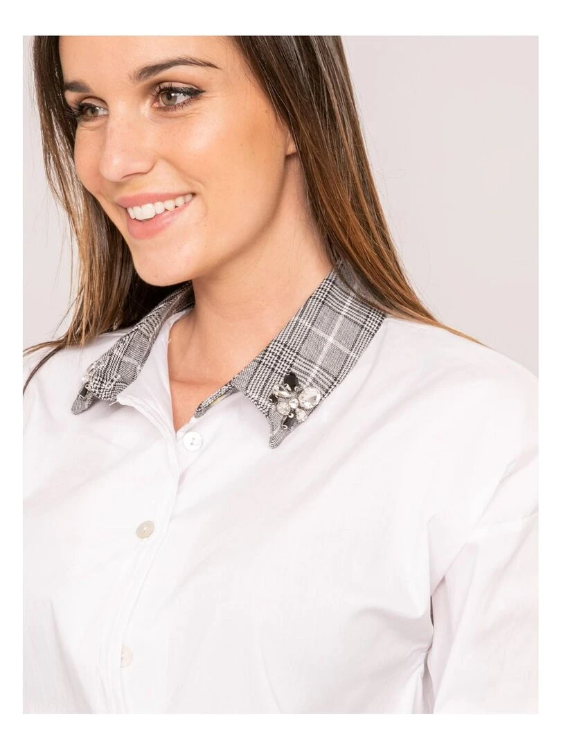 Chemise col fantaisie OSMANE   Blanc