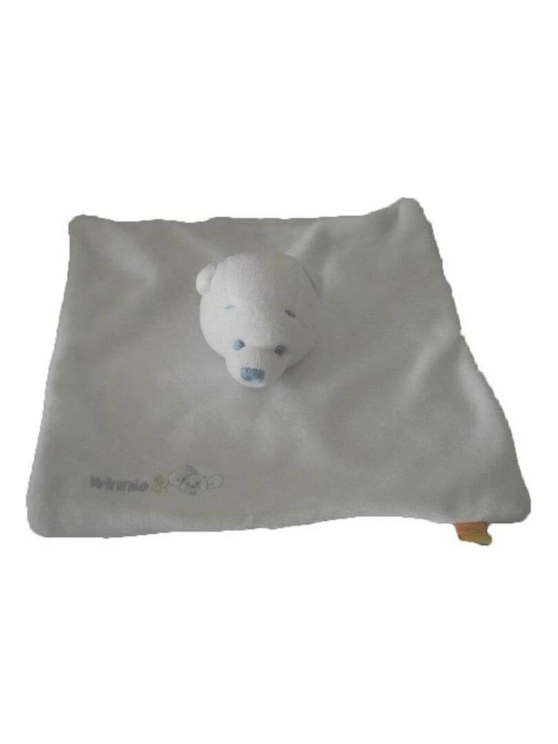 doudou Disney Voiture Blanc Winnie l'ourson Plat Blanc