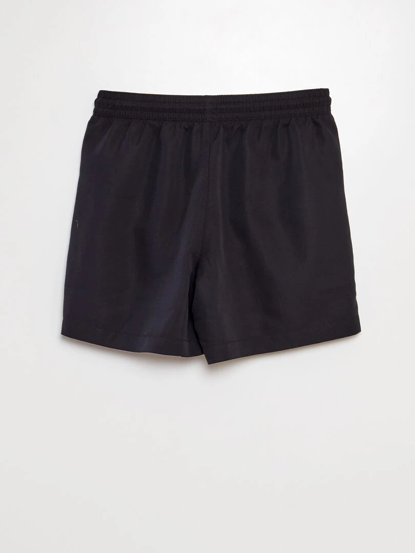 Short de bain uni noir