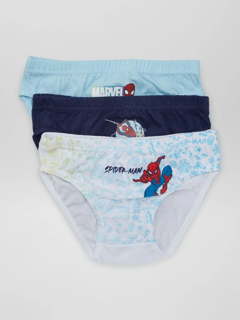 Lot de 3 slips 'Spider man' Bleu