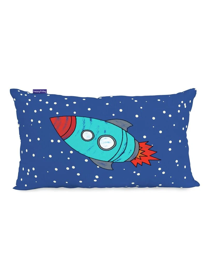 Housse de coussin Space rocket "Happyfriday" Blanc