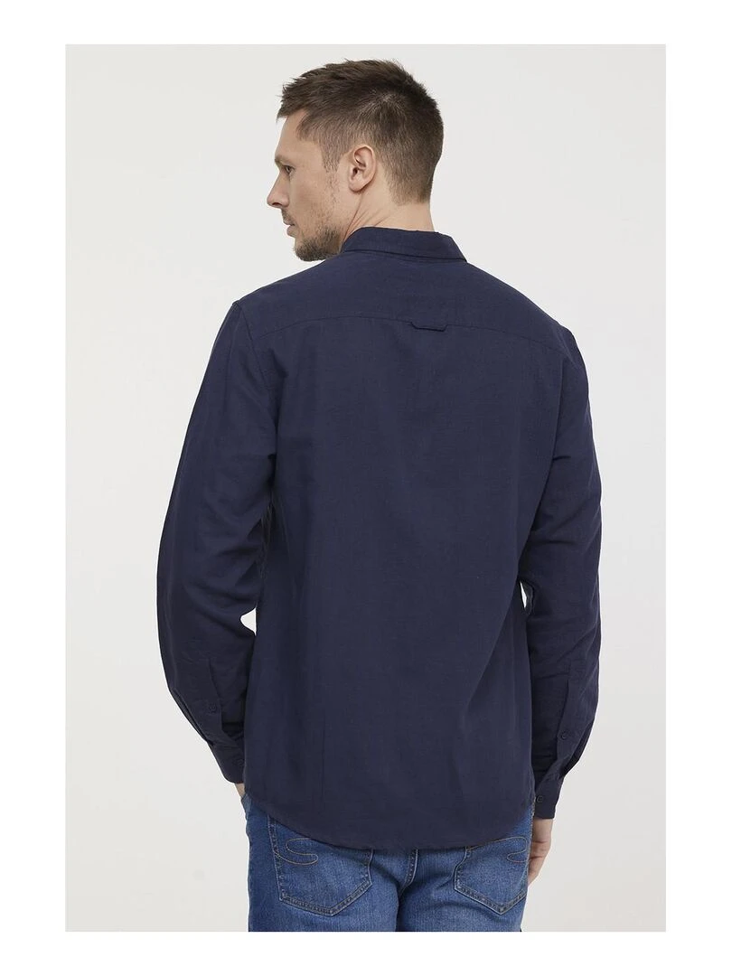 Lee Cooper   Chemise manches longues coton regular DUKO   Bleu marine