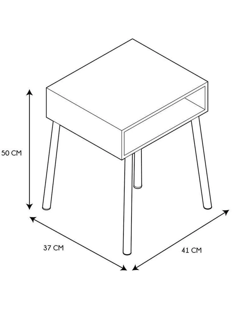 Table de chevet niche bleu   Bleu