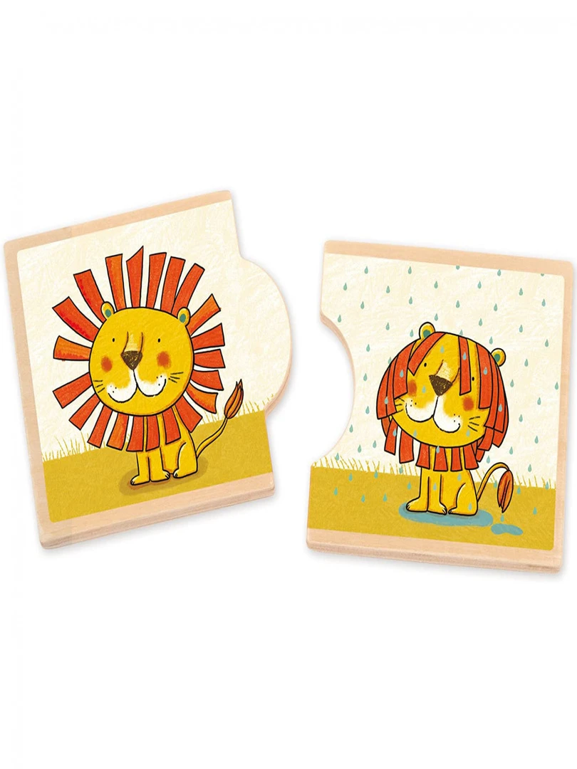 Lot De 10 Petits Puzzles Contraires Léo Le Roi De La Jungle (2 Pièces) N/A