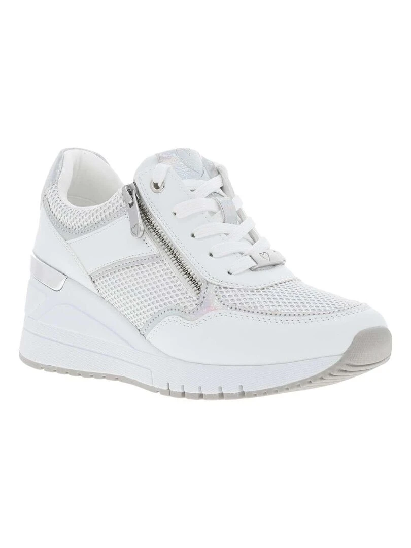 MARCO TOZZI Baskets basses talon compensé haut Blanc