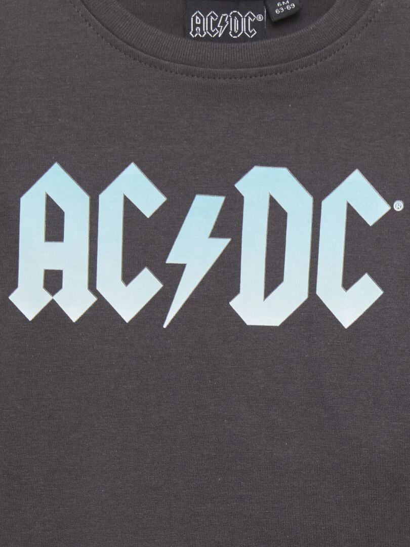 T shirt à manches courtes 'ACDC' Noir