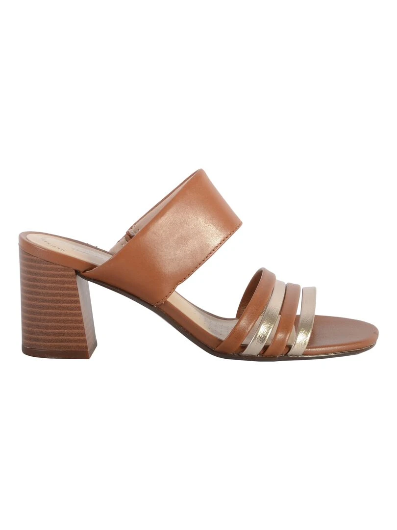 Sandales Talon Cuir Clarks Jocelynne Andi   Beige