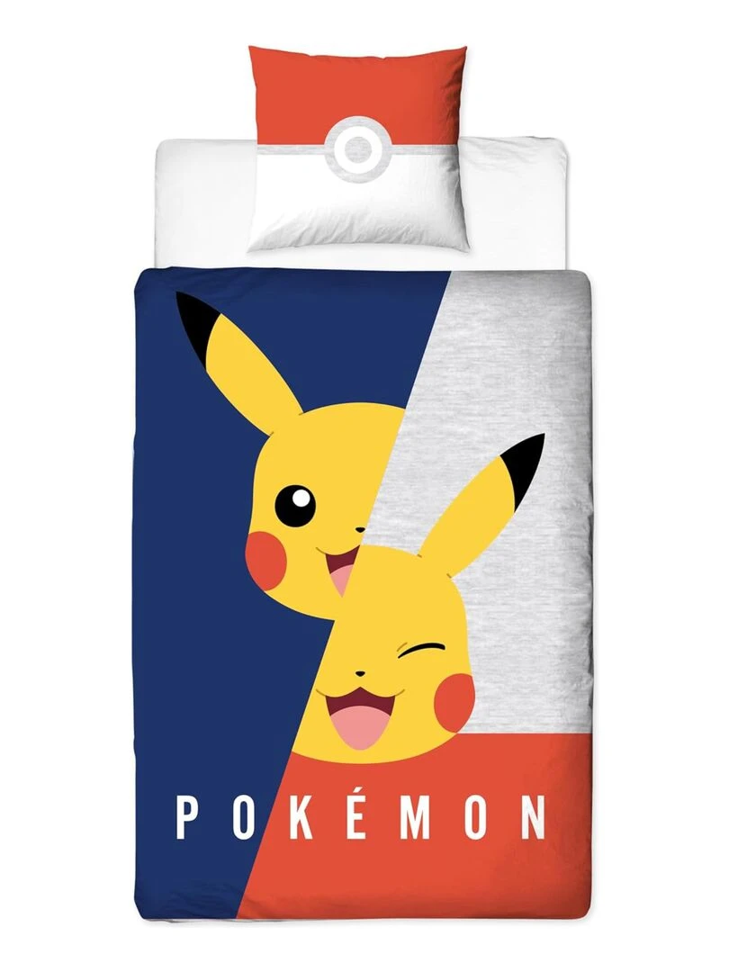 Parure de Lit Enfant Pikachu Déstructuré Blanc