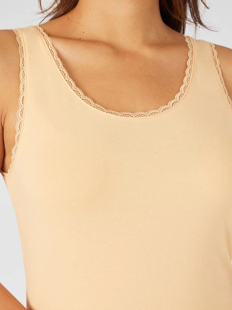 Débardeur Essential maille jersey extensible Damart Abricot