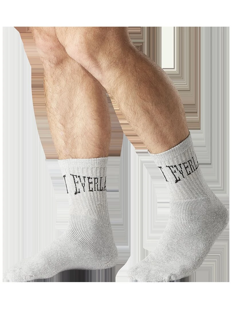 Lot de 9 Paires de Chaussettes Tennis Uni Everlast   Noir