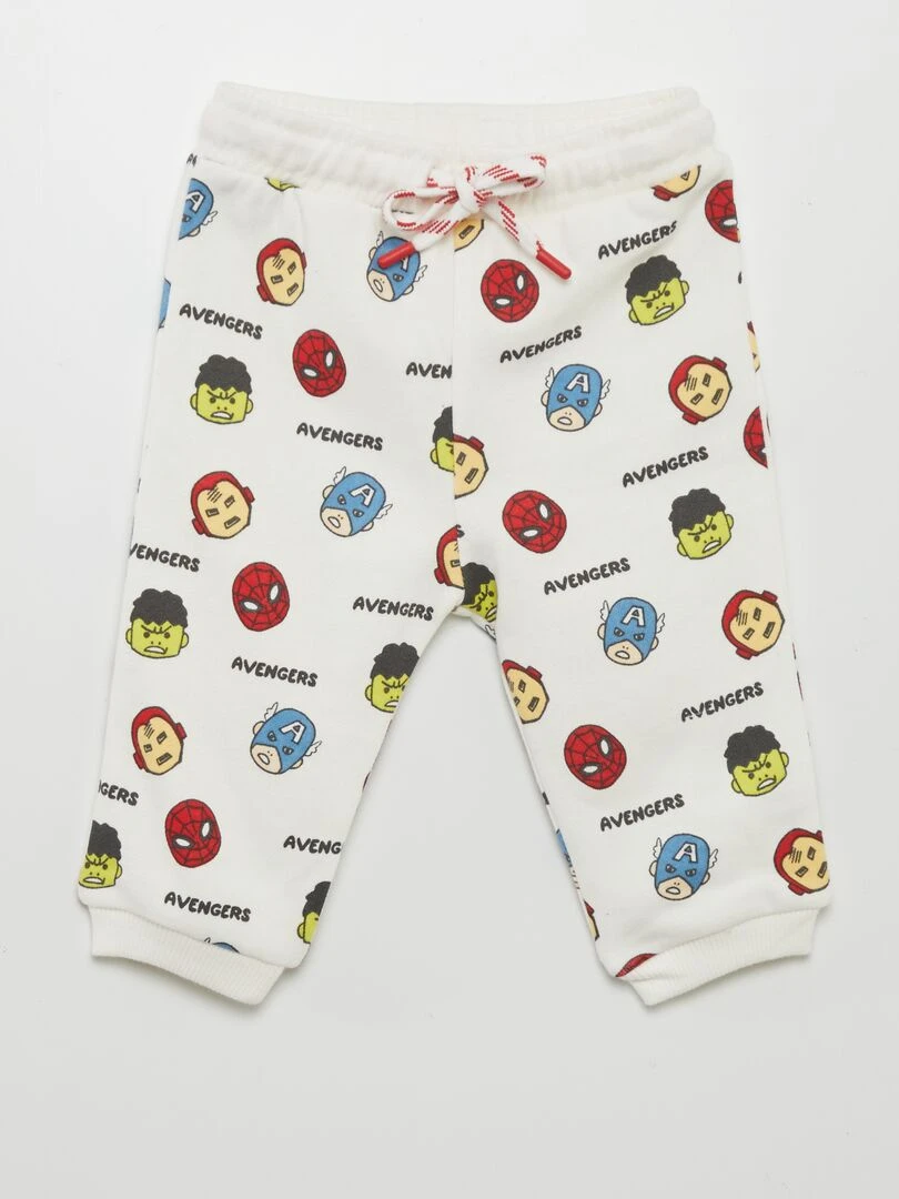 Ensemble sweat + pantalon 'Marvel'   2 pièces   Blanc