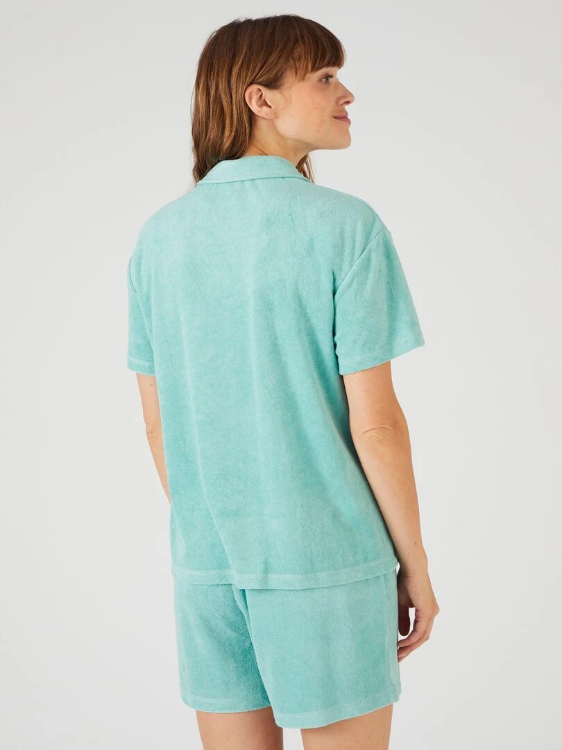 Pyjashort maille bouclette    Damart   Vert anis