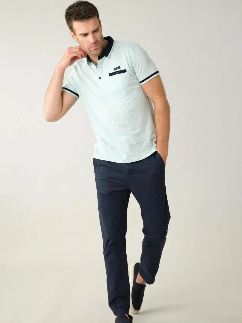 Polo en jersey pour homme 'Deeluxe'   Bleu Bleu