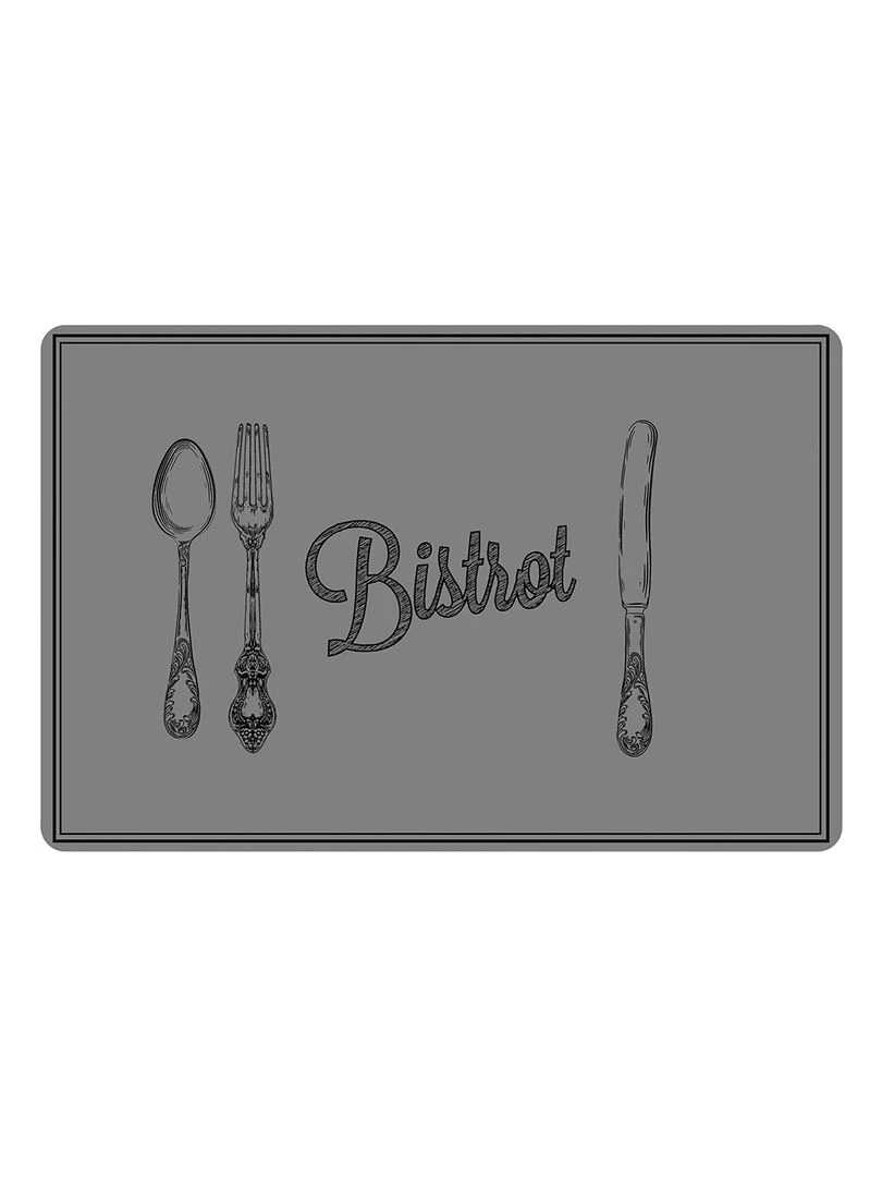 Set de table opaque Cuisine Bistrot Gris