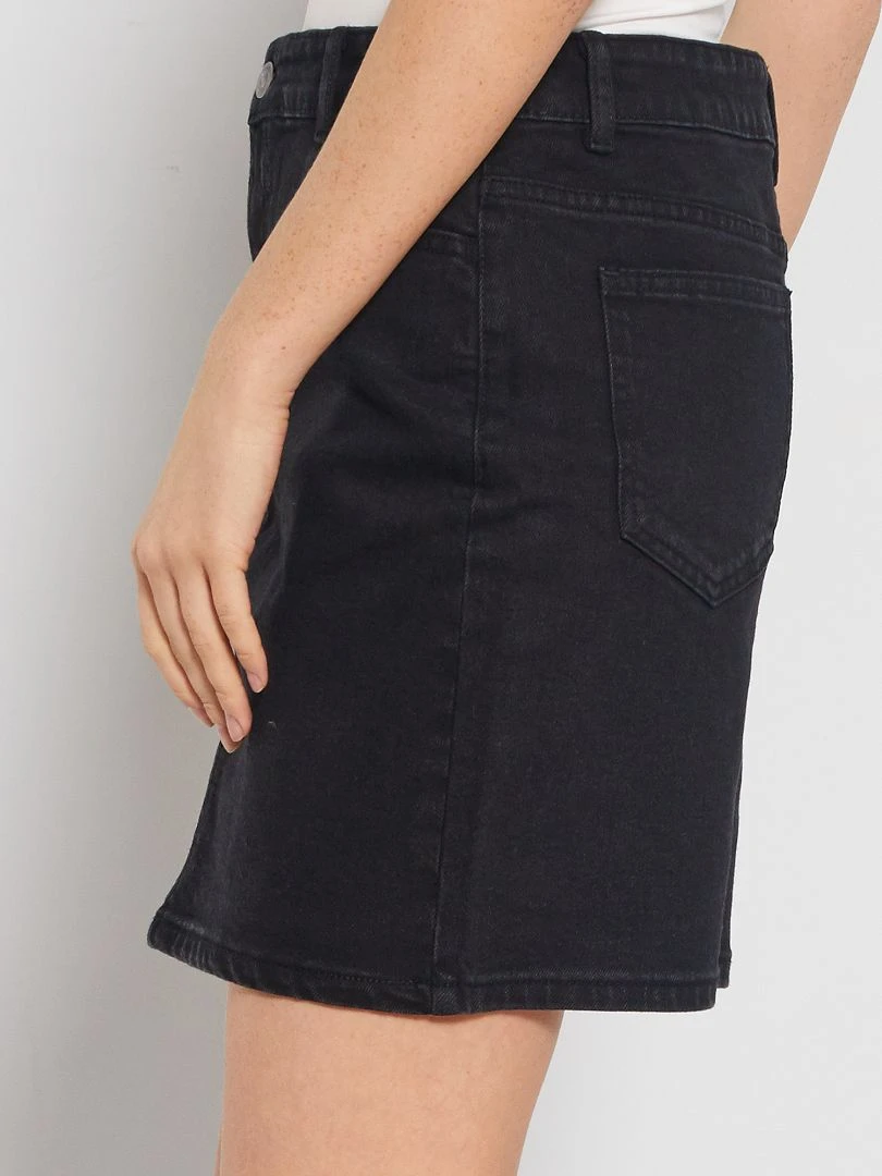 Jupe courte en denim   noir