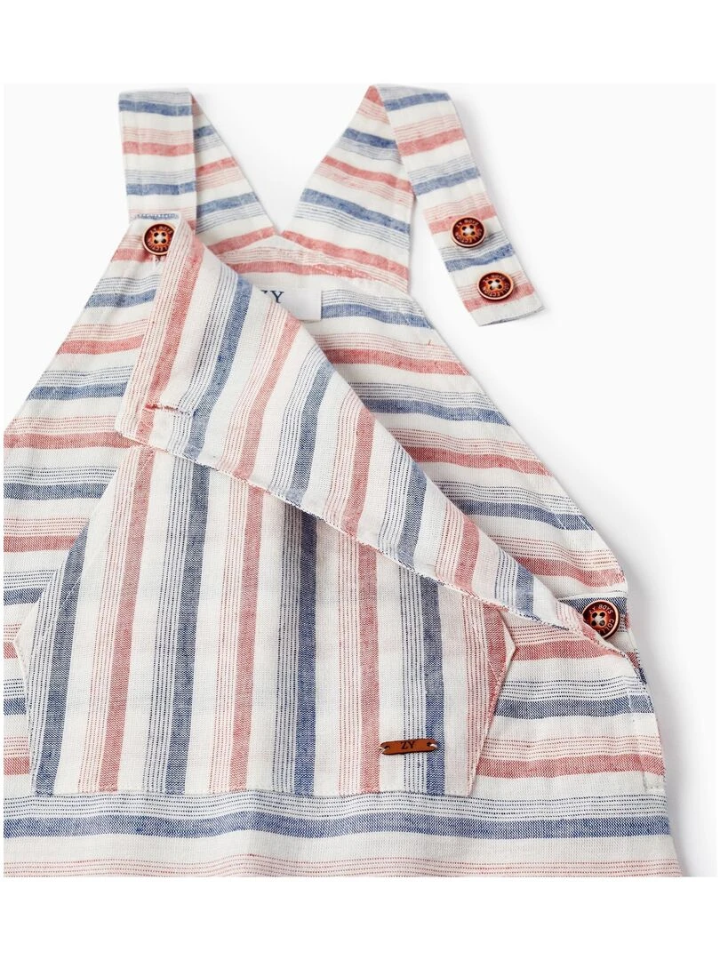 Salopette à Rayures pour Bébé Garçon  ATLANTIC COMPANY   Rouge