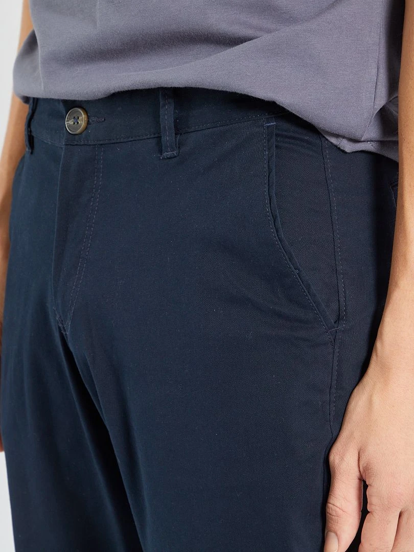 Pantalon chino regular   L32   bleu marine