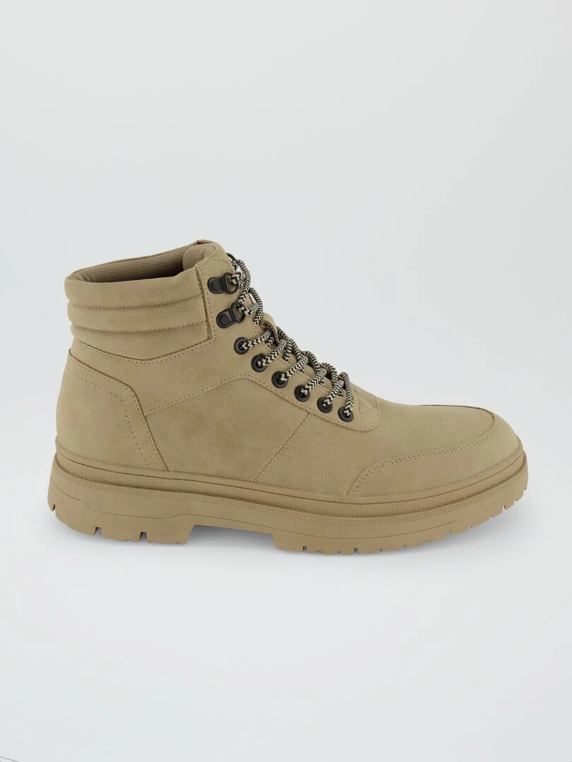 Boots esprit 'trekking' beige