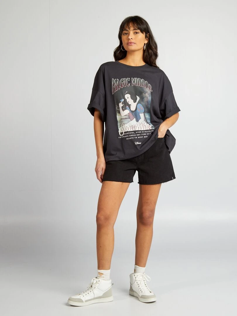 T shirt en jersey 'Blanche Neige' 'Disney' Gris