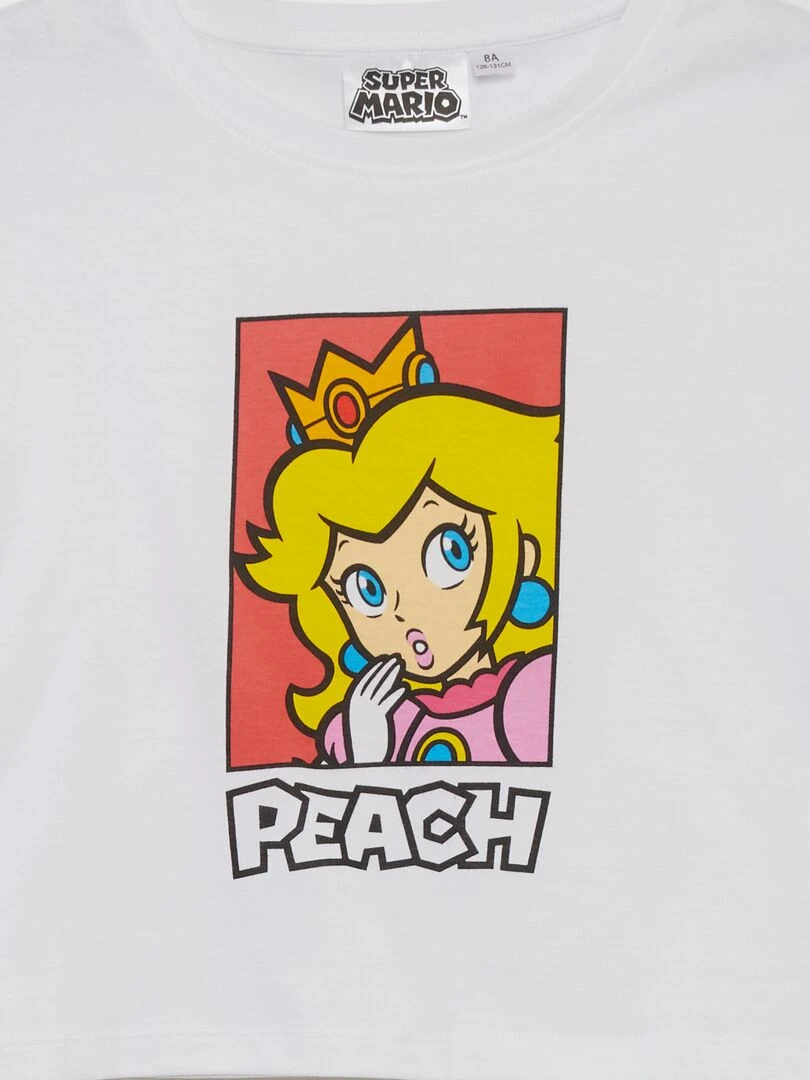 Ensemble de pyjama court 'Peach'   2 pièces   Blanc