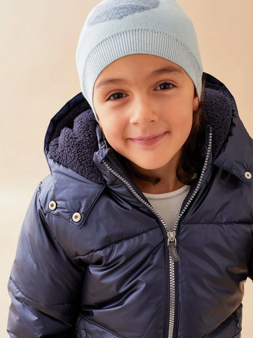 Manteau avec fermeture éclair dorée Noukie's Bleu
