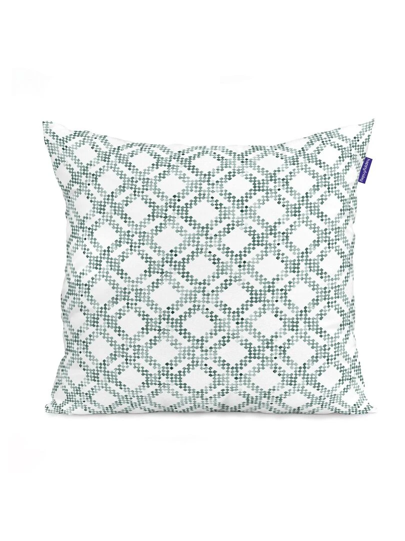 Housse de coussin Garden party "Happyfriday" Blanc