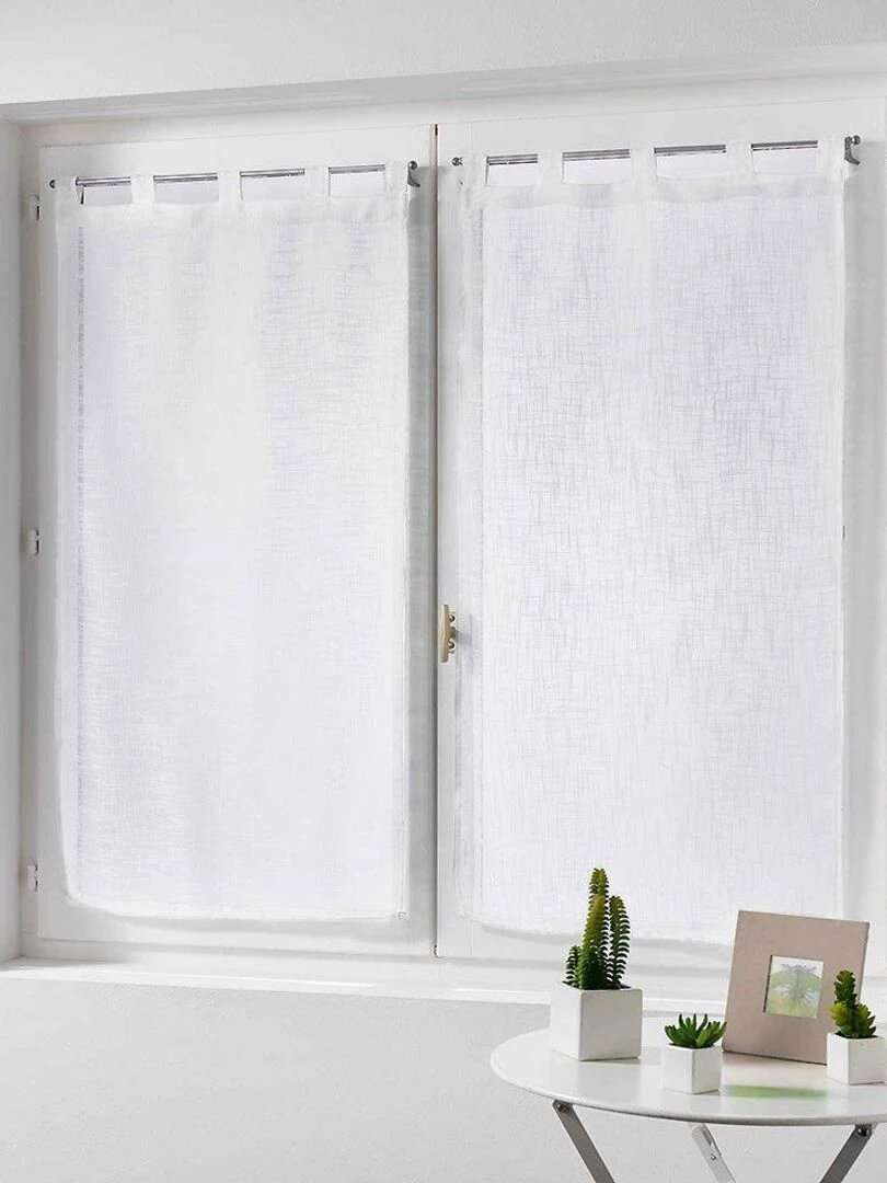 Paire Voilages 2 x Haltona Blanc