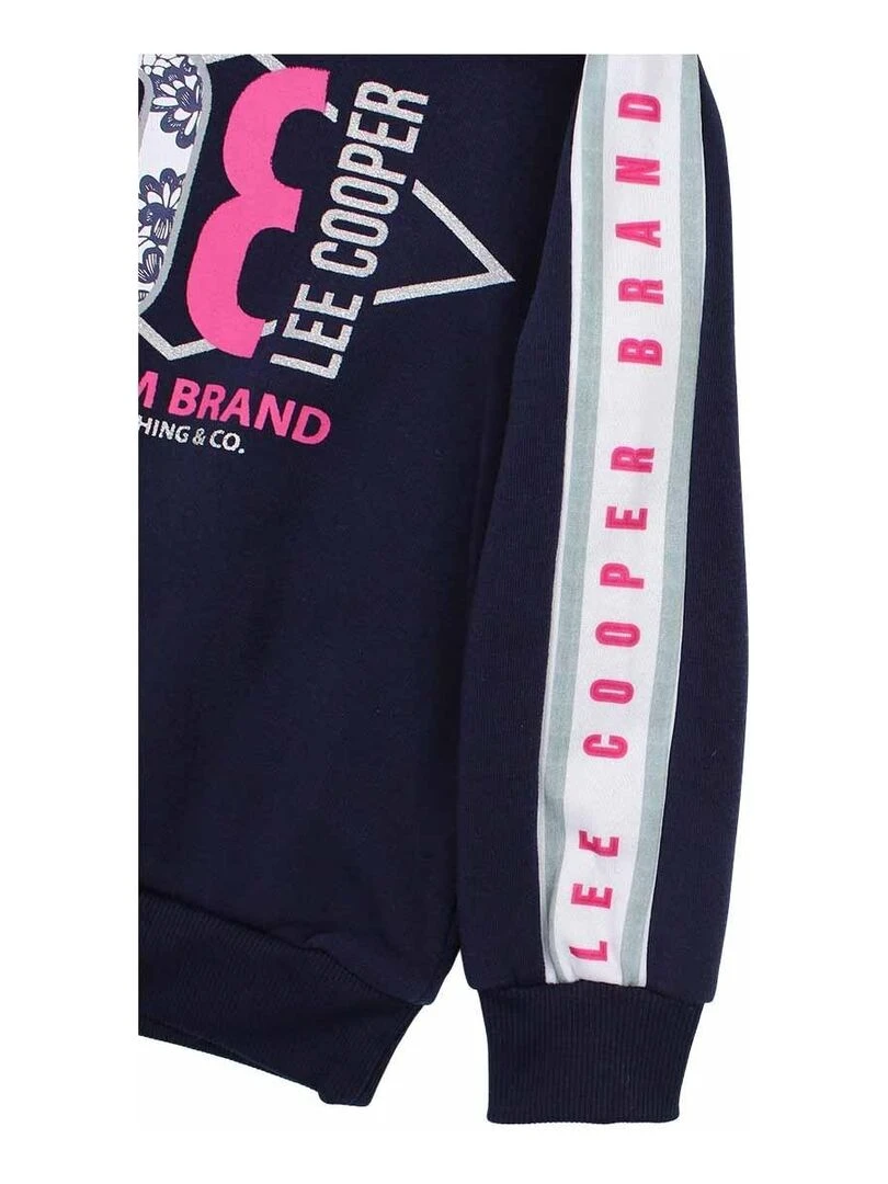 Lee Cooper   Sweat fille imprimé logo   Bleu marine