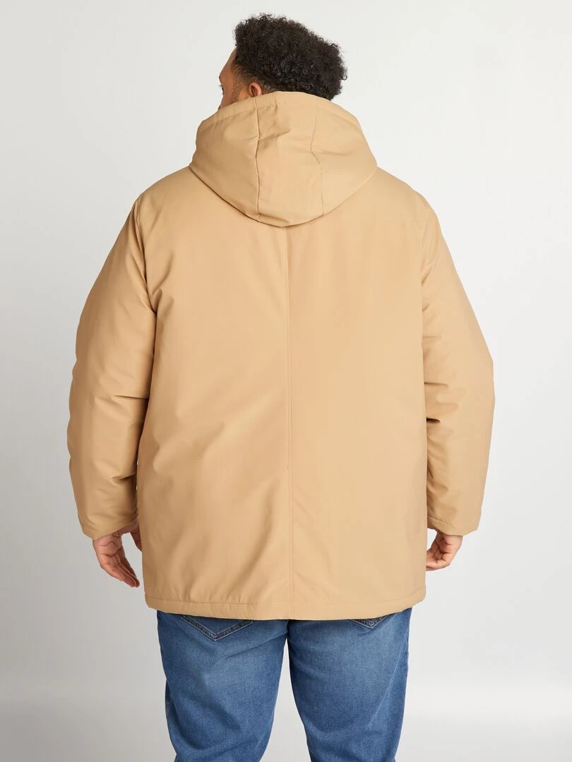 Parka mi longue déperlante   Beige