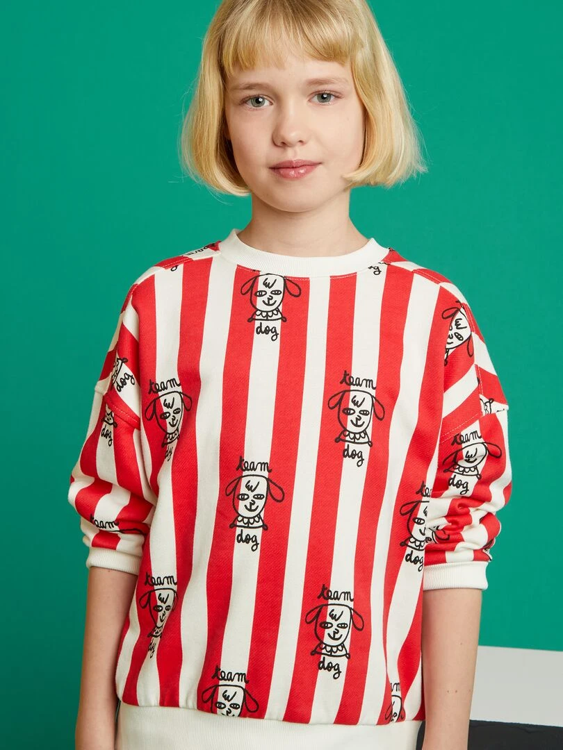 Sweat oversize en molleton X Little Bad Wolf Rouge/blanc