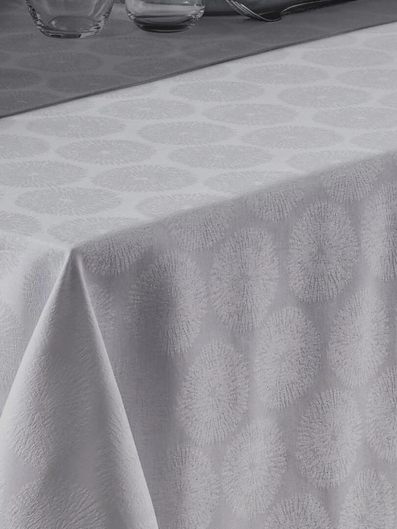 2 sets de table en damassés Gris perle