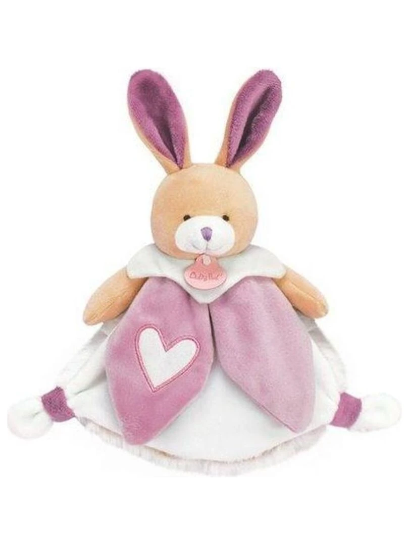 Doudou Babynat lapin luminescent Violet et Blanc BN0622 Violet