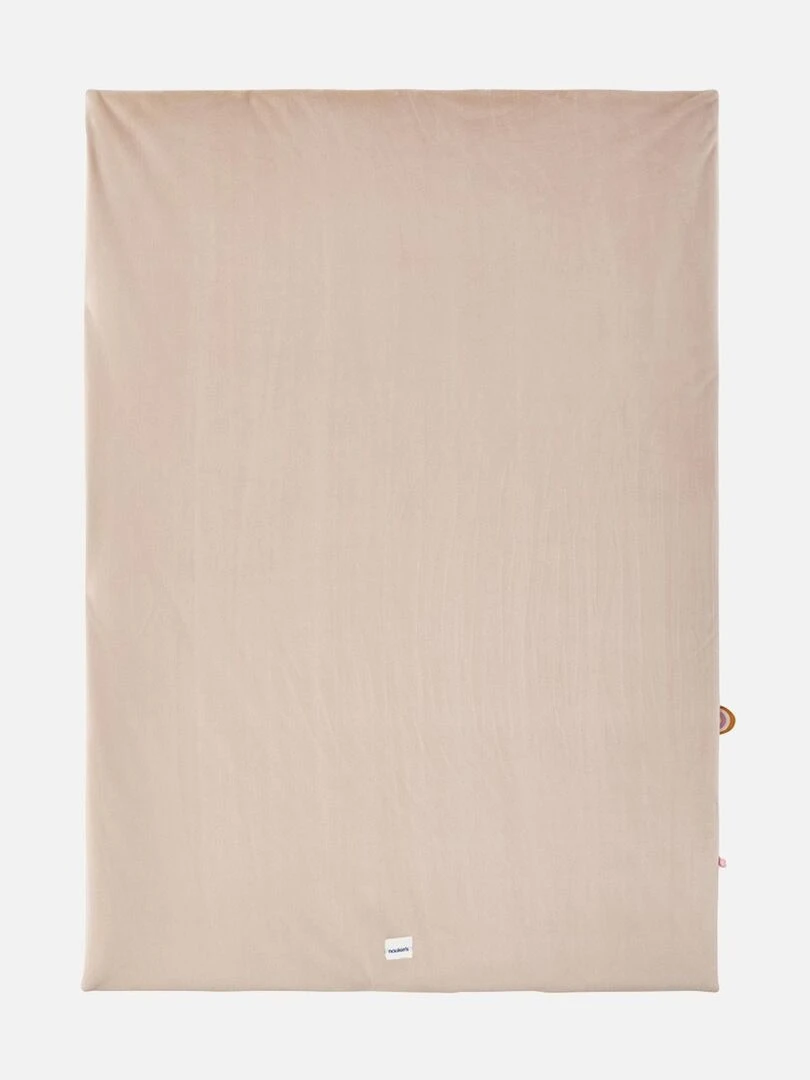 Couverture 75 x 100 cm Popsie  Gigi & Louli en Veloudoux®  écru/rose poudré   Noukie's   Blanc