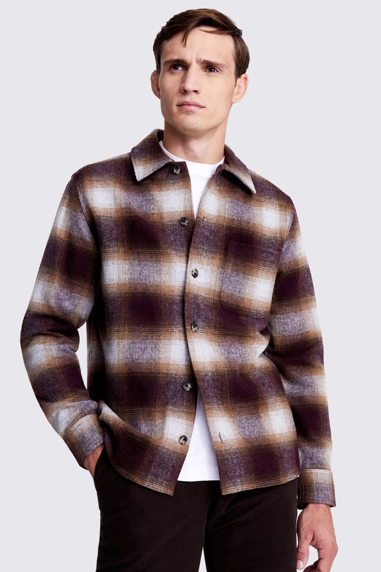 Tailored Fit Burgundy Poplin Shirt   Buy Online at Moss