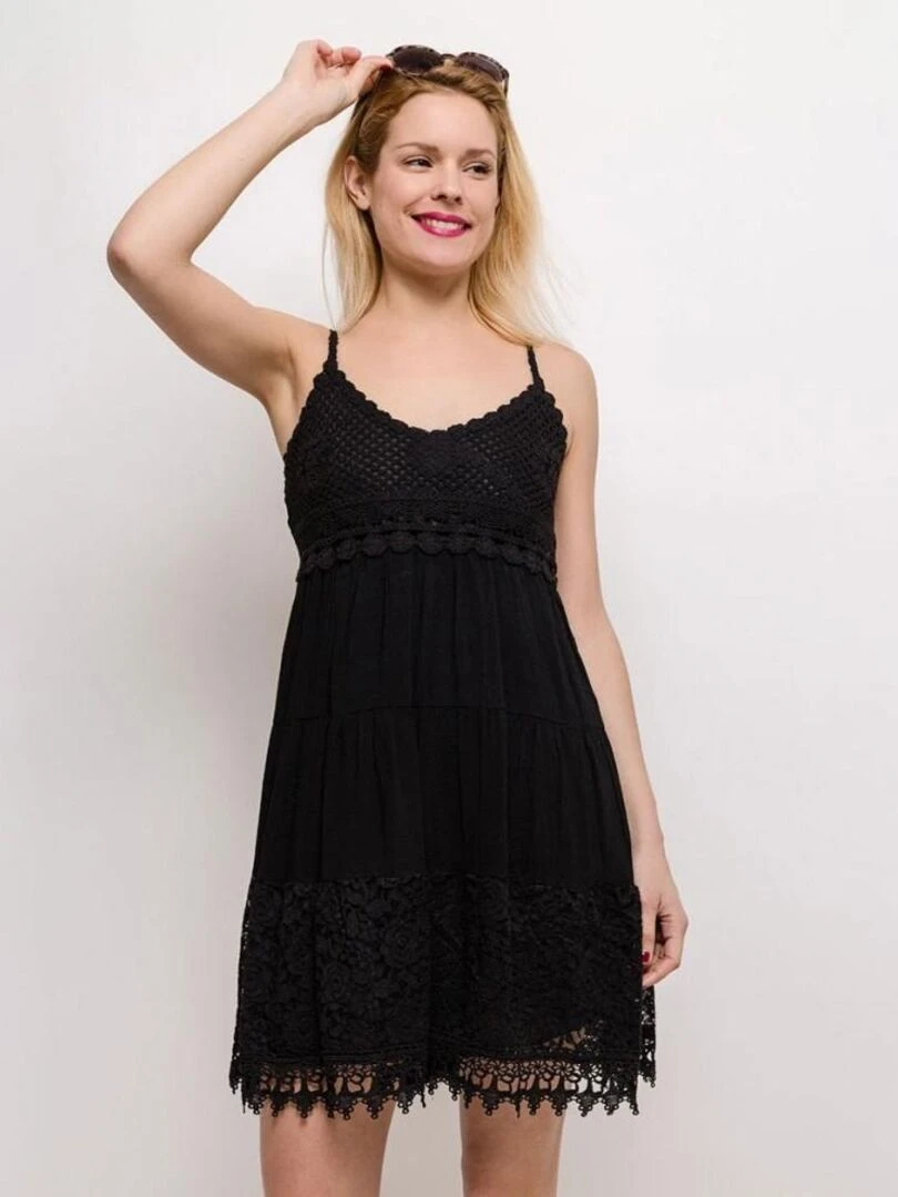 Robe en dentelle noire Noir