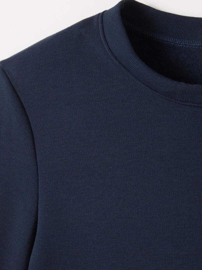 T shirt manches courtes molleton gratté Thermolactyl Damart Bleu marine
