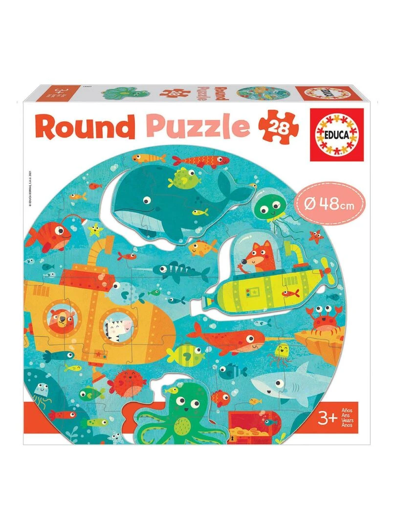 Puzzle Rond 28 pièces : Sous La Mer N/A