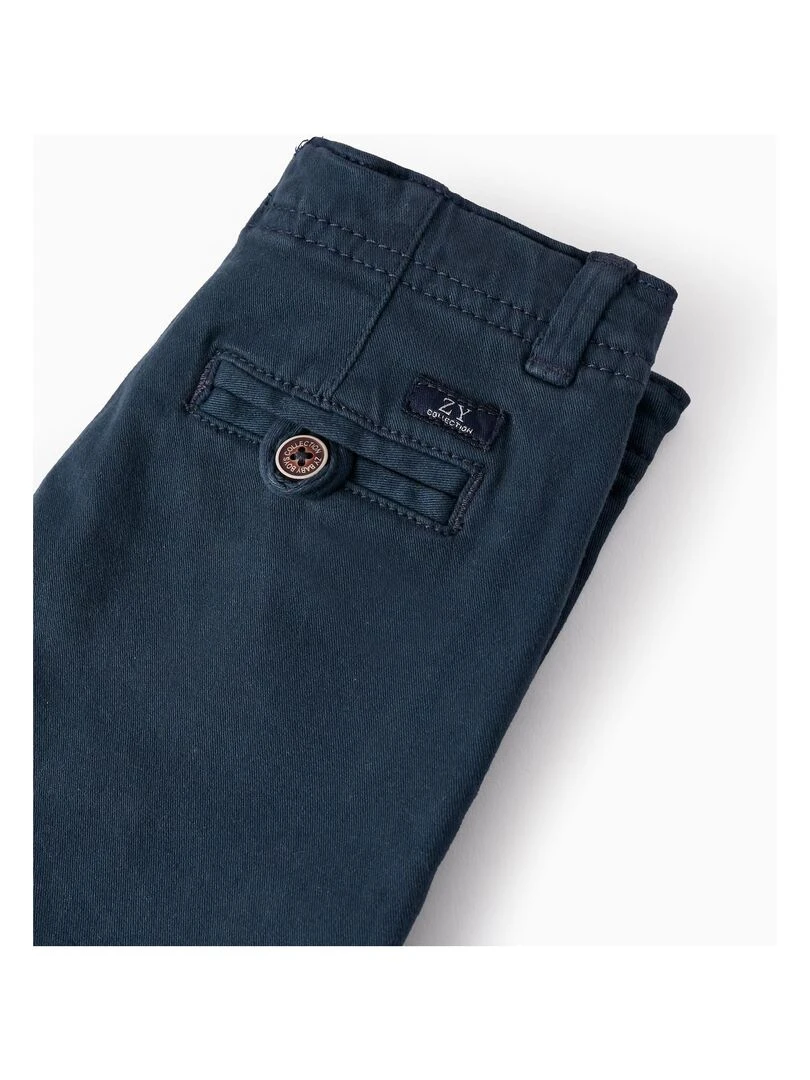 Short Chino En Sergé Pour Bébé Garçon   Bleu foncé