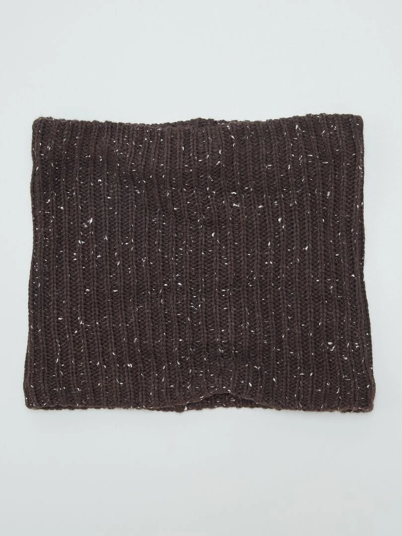 Snood en maille Marron