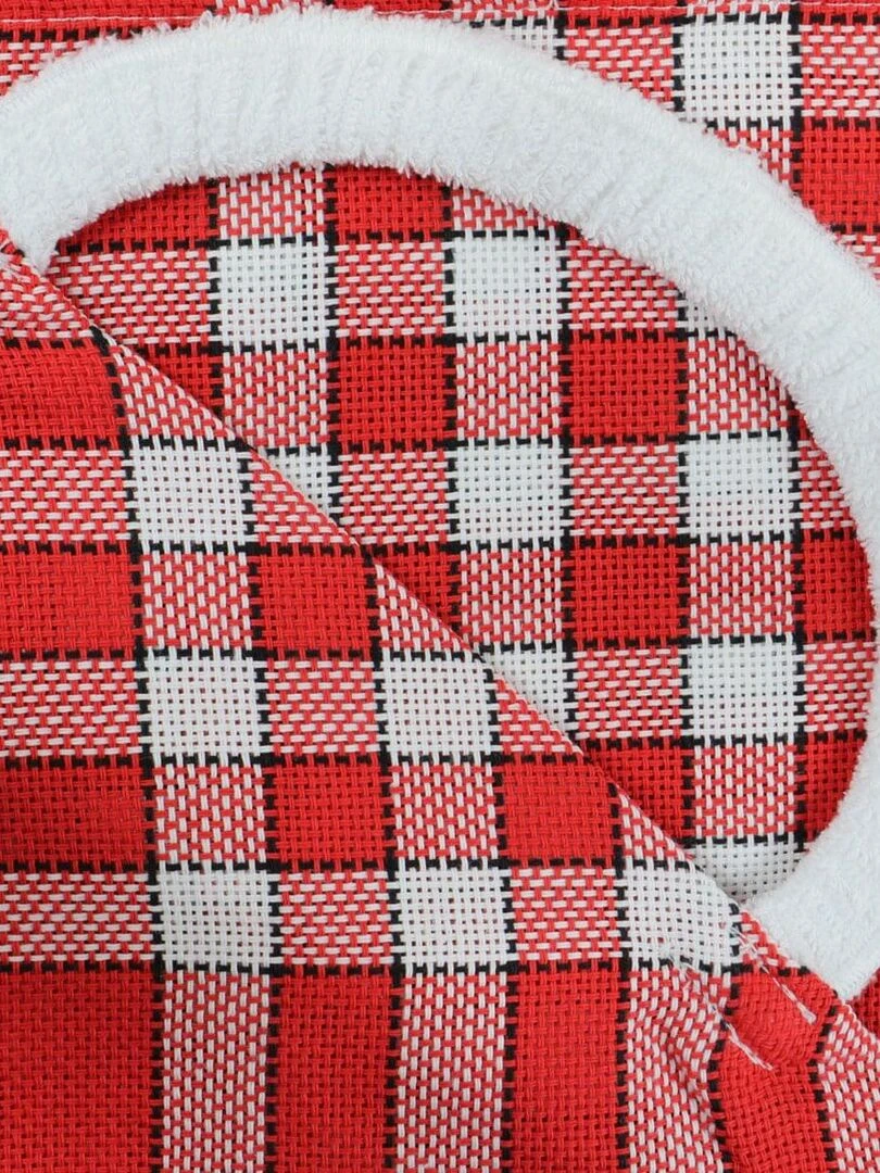 Lot de 2 bavoirs coton carreaux vichy CLEAN KID Rouge