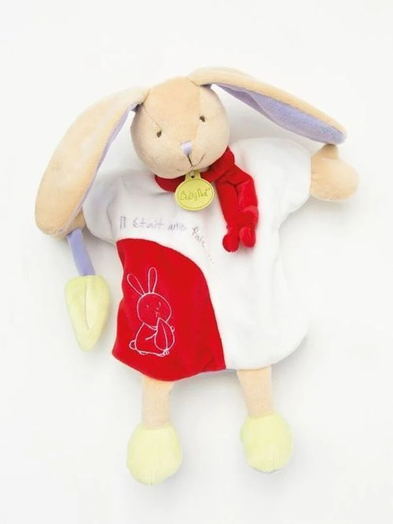 doudou Babynat Lapin Rouge Il était une fois Marionnette Rouge