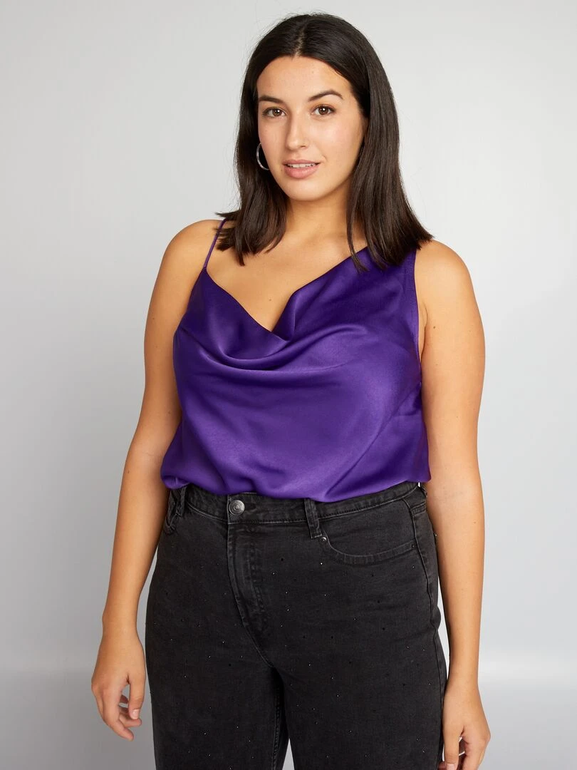 Débardeur satiné Violet