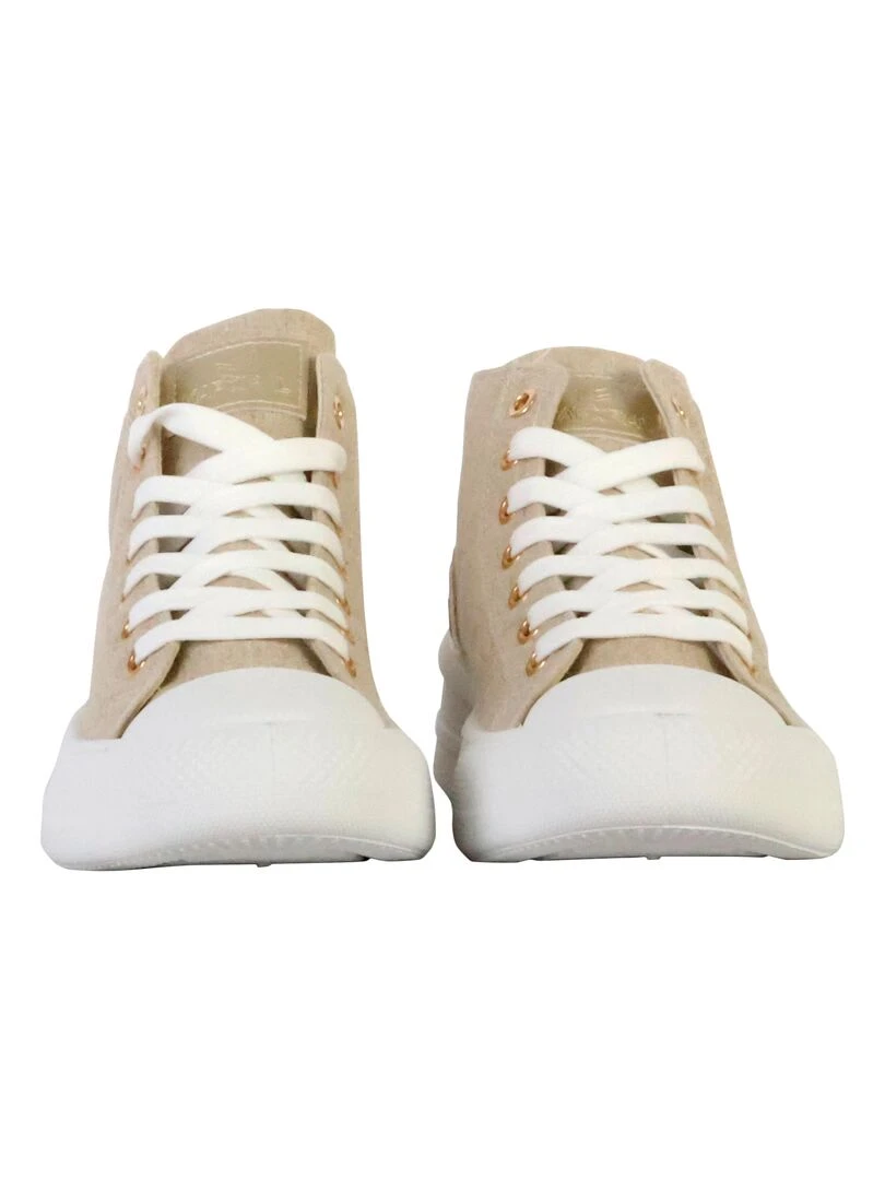 Basket Montante à Lacets Kaporal Camelia   Beige